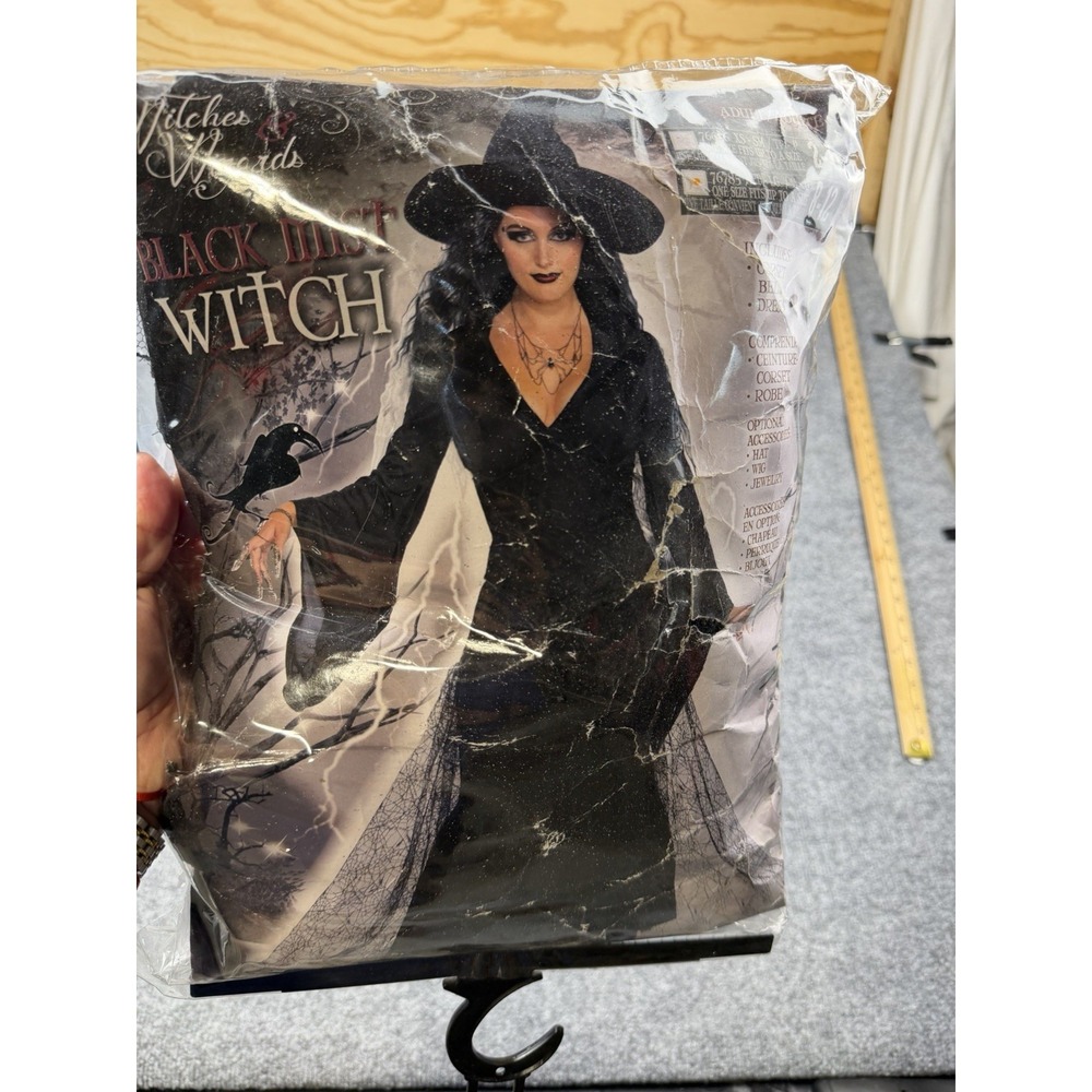 Forum Novelties Gothic Black Mist Witch Costume Women Size M/L 8-12 Halloween